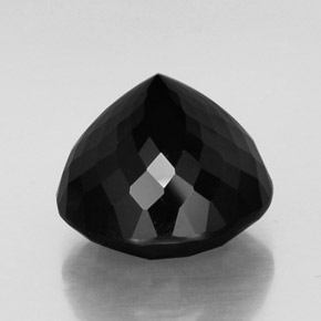 Tormalina naturale nero da 23,59 ct, taglio rotondo, opaco