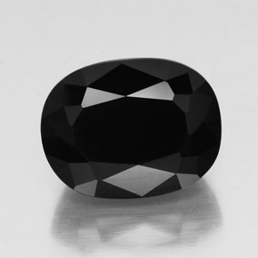 Tormalina naturale nero da 24,64 ct, taglio ovale, opaco