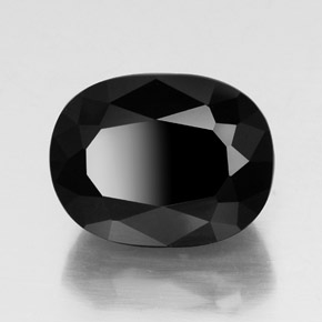 Tormalina naturale nero da 24,64 ct, taglio ovale, opaco