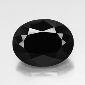 Tormalina naturale nero da 20,48 ct, taglio ovale, opaco