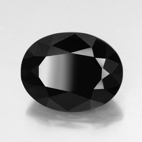 Tormalina naturale nero da 20,48 ct, taglio ovale, opaco