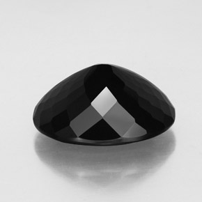 Tormalina naturale nero da 20,48 ct, taglio ovale, opaco