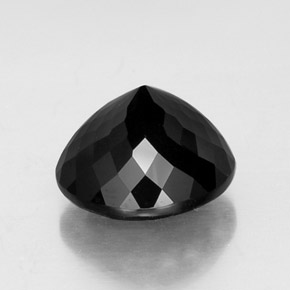 Tormalina naturale nero da 11,90 ct, taglio rotondo, opaco