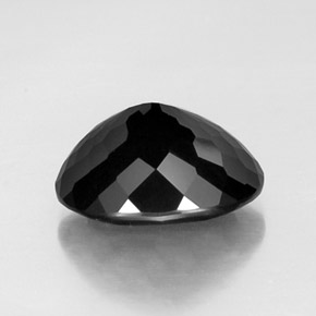 Tormalina naturale nero da 6,99 ct, taglio ovale, opaco