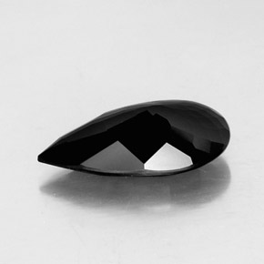 Tormalina naturale nero da 6,19 ct, taglio a pera, opaco