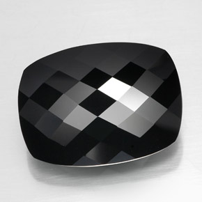 Tormalina naturale nero da 49,37 ct, taglio a cuscino, opaco