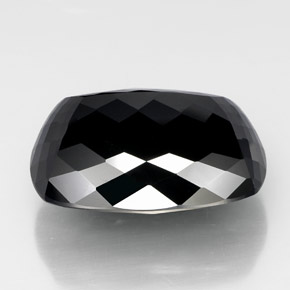 Tormalina naturale nero da 49,37 ct, taglio a cuscino, opaco