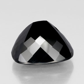 Tormalina schorl naturale da 22,46 ct, taglio a cuscino, opaco