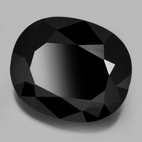 Tormalina naturale nero da 52,89 ct, taglio ovale, opaco