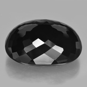 Tormalina naturale nero da 52,89 ct, taglio ovale, opaco
