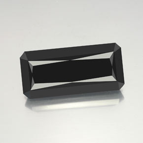 Tormalina naturale nero da 61,48 ct, taglio smeraldo, opaco