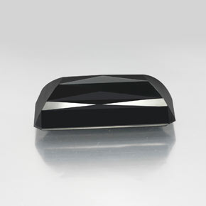 Tormalina naturale nero da 61,48 ct, taglio smeraldo, opaco