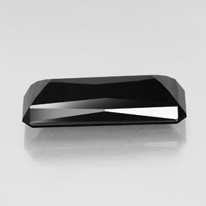 Tormalina naturale nero da 35,23 ct, taglio smeraldo, opaco