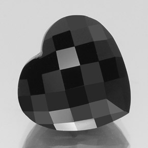 Tormalina naturale nero da 23,92 ct, a forma di cuore, opaco