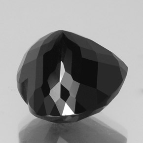 Tormalina naturale nero da 23,92 ct, a forma di cuore, opaco
