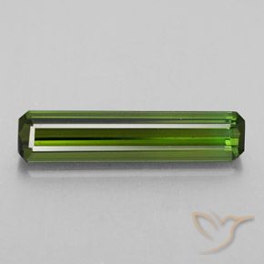 2.21ct Naturale Verde giallastro Tormalina, Taglio smeraldo, VVS