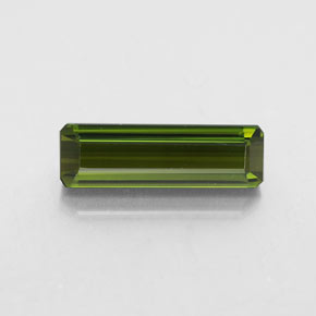 Tormalina naturale verde da 2,25 ct, taglio smeraldo, VVS