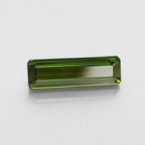Tormalina naturale verde da 2,25 ct, taglio smeraldo, VVS