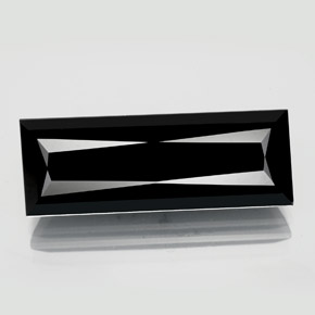 Tormalina naturale nero da 10,39 ct, baguette, opaco