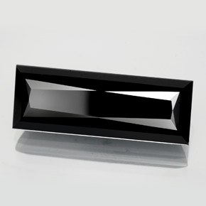 Tormalina naturale nero da 10,39 ct, baguette, opaco