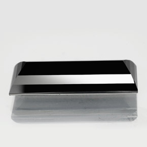 Tormalina naturale nero da 10,39 ct, baguette, opaco