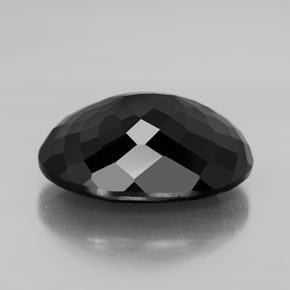 Tormalina naturale nero da 12,00 ct, taglio ovale, opaco