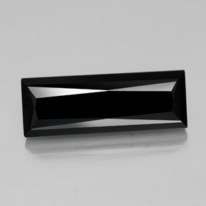 Tormalina naturale nero da 30,39 ct, baguette, opaco