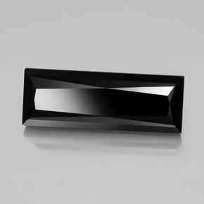 Tormalina naturale nero da 30,39 ct, baguette, opaco
