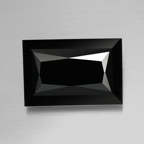 Tormalina naturale nero da 19,96 ct, baguette, opaco