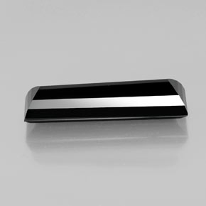 Tormalina naturale nero da 13,87 ct, baguette, opaco