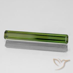 Tormalina Verde terroso naturale da 1.40 ct, Ottagonale / Taglio smeraldo, VVS-VS