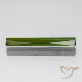 Tormalina Verde terroso naturale da 1.40 ct, Ottagonale / Taglio smeraldo, VVS-VS