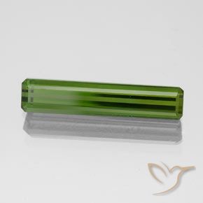 Tormalina Verde scuro naturale da 1.61 ct, Ottagonale / Taglio smeraldo, VVS-VS