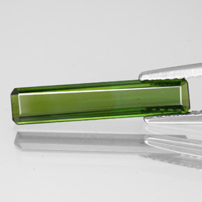 Tormalina naturale verde da 1,51 ct, taglio smeraldo, VS
