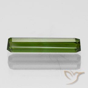Tormalina Verde scuro naturale da 1.45 ct, Ottagonale / Taglio smeraldo, VVS-VS