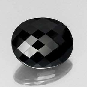 Tormalina naturale nero da 20,73 ct, taglio ovale, opaco