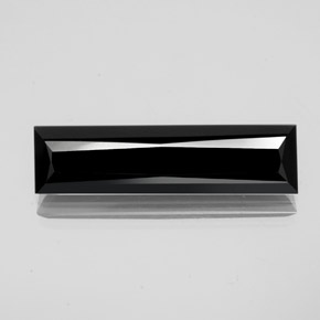 Tormalina naturale nero da 11,68 ct, baguette, opaco
