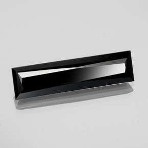 Tormalina naturale nero da 11,68 ct, baguette, opaco