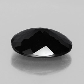 Tormalina naturale nero da 3,07 ct, taglio ovale, opaco