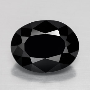 Tormalina naturale nero da 4,48 ct, taglio ovale, opaco