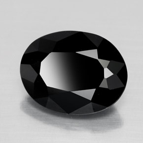 Tormalina naturale nero da 4,48 ct, taglio ovale, opaco