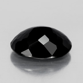 Tormalina naturale nero da 4,48 ct, taglio ovale, opaco