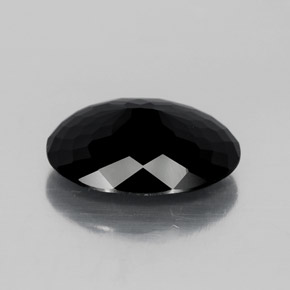 Tormalina naturale nero da 4,31 ct, taglio ovale, opaco