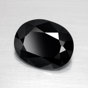 Tormalina naturale nero da 2,82 ct, taglio ovale, opaco