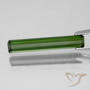 Tormalina Verde scuro naturale da 1.37 ct, Ottagonale / Taglio smeraldo, VVS-VS