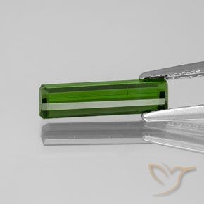 Tormalina Verde medio-scuro naturale da 1.05 ct, Taglio smeraldo, VS-SI