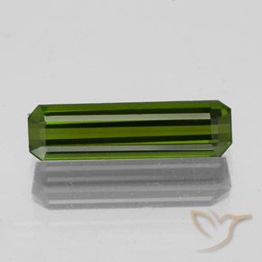 Tormalina Verde scuro naturale da 1.34 ct, Ottagonale / Taglio smeraldo, VS