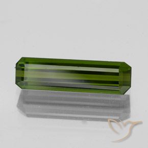 Tormalina Verde scuro naturale da 1.34 ct, Ottagonale / Taglio smeraldo, VS
