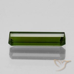 Tormalina Verde scuro naturale da 1.34 ct, Ottagonale / Taglio smeraldo, VS