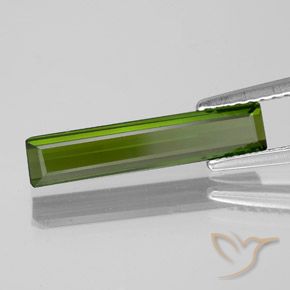 Tormalina Verde medio naturale da 1.64 ct, Ottagonale / Taglio smeraldo, VVS-VS